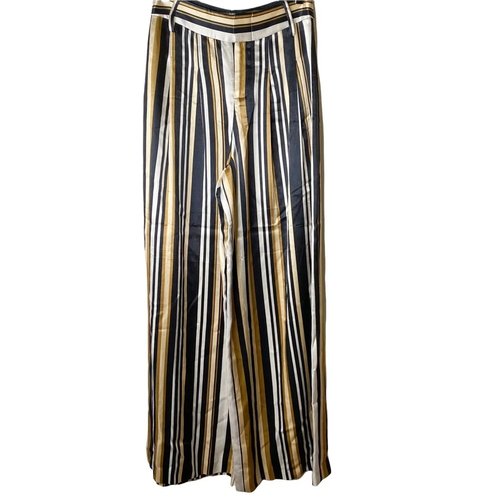 NWT Alice & Olivia by Stacey Bendet Scarlet Deco Stripe Palazzo Pants Si… - Picture 3 of 9